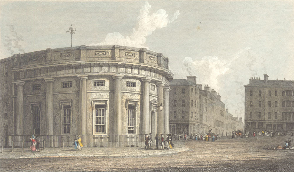 MANCHESTER. Commercial Room Manchester. Westall Hand coloured. Finden 1830